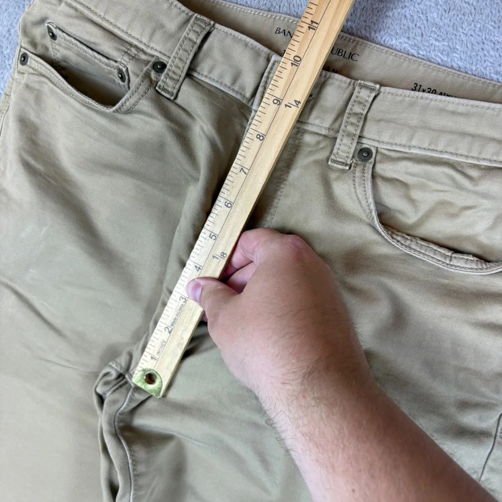 Banana Republic Jeans‎ Mens 31x30 (Fits 32x29) Travel Athletic Fit Tan Stretch